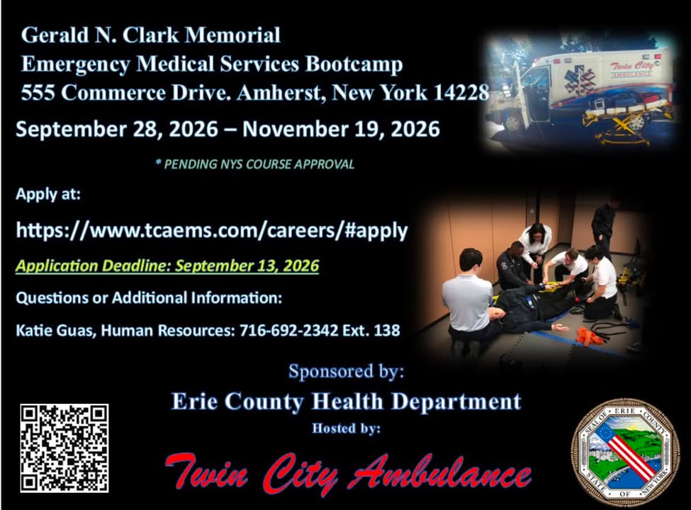 Flyer for Gerald N. Clark Memorial Emergency Medical Services Bootcamp